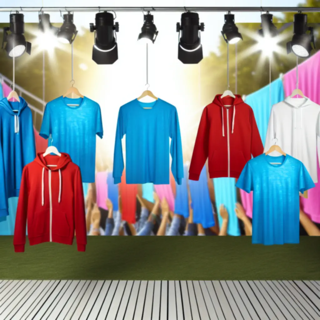 Zestaw wiosennych t-shirtów i hoodie w żywych kolorach