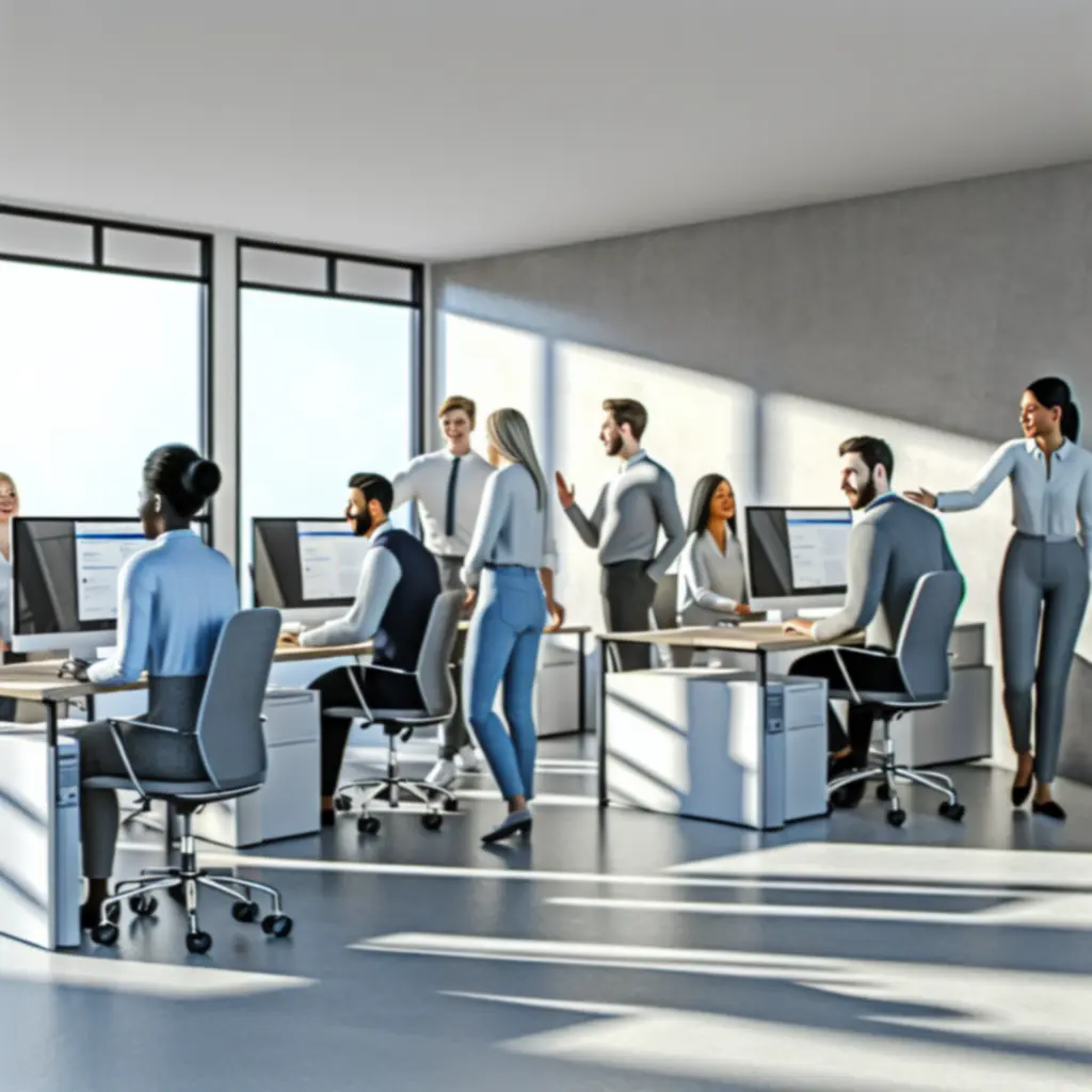 Członkowie zespołu wsparcia PrintShirtLab podczas pracy