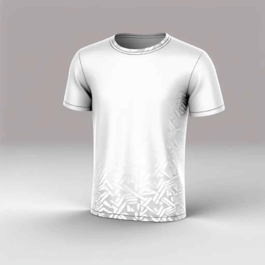 Biała koszulka z geometrycznym nadrukiem